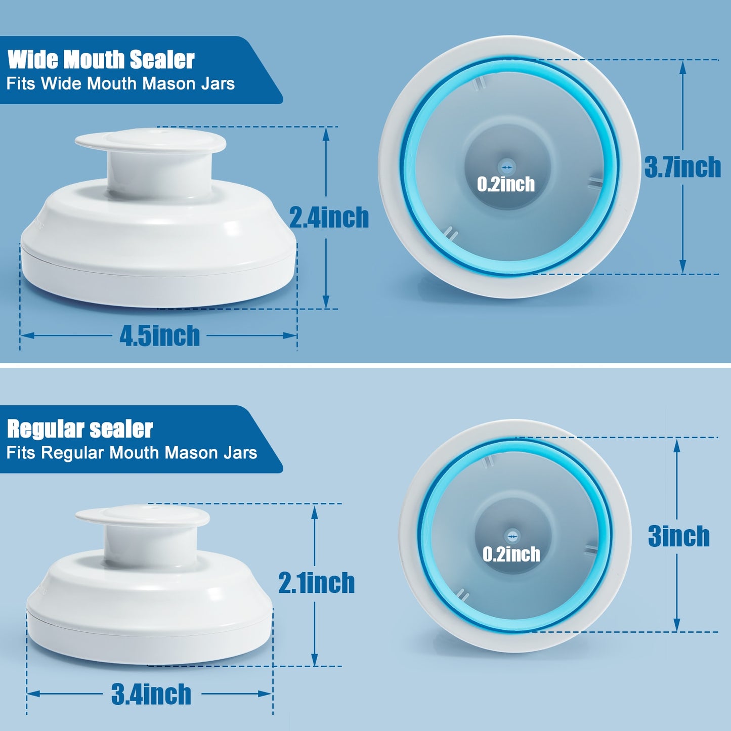 Mason Jar Sealer Vacuum Kit - Mason Jar Vacuum Sealer Compatible With Food Saver Vacuum Sealer Machine