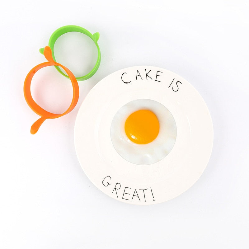 2Pcs Breakfast Omelette Ring Fried Egg Mold Food Grade Silicone Egg Ring Pancake Cooking DIY Tool Frying Egg Moulds Kitchen Tool