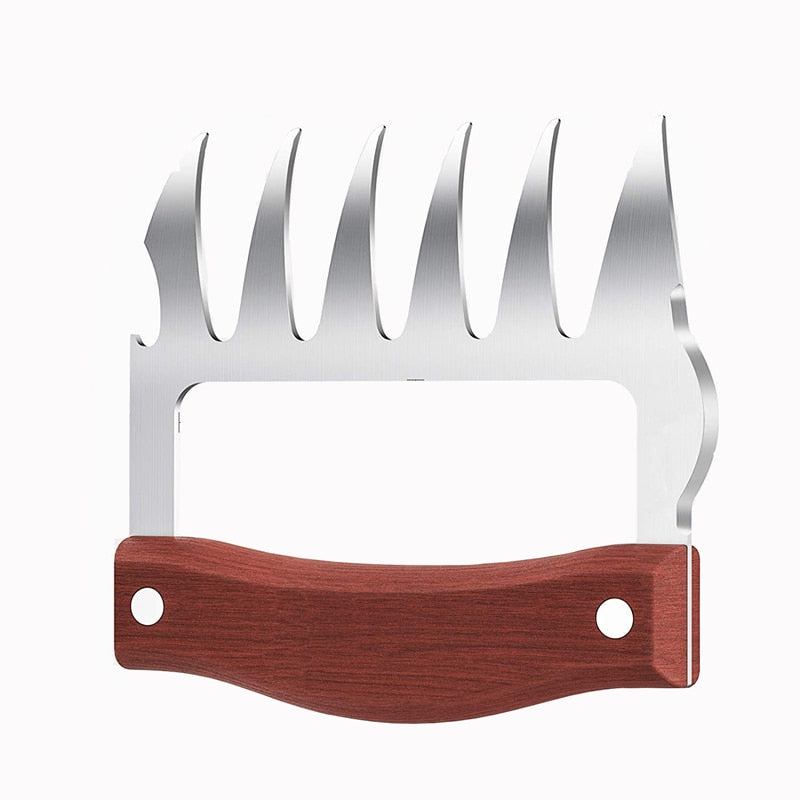 Bear Claws Stainless Steel BBQ Meat Shredder Claws with Wooden Handle Bottle Opener Turkey Chicken Claws KC0423