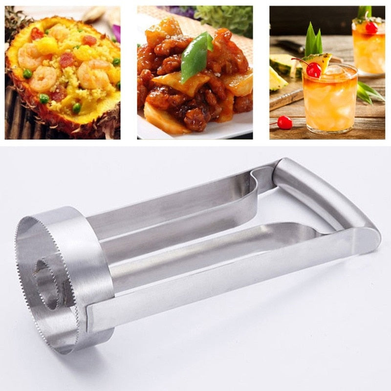Pineapple Peeler Cutter Ananas Meat Extractor Cut Corer Remover Machine Stainless Steel Home Kitchen Knife Slicer Fruit Tools