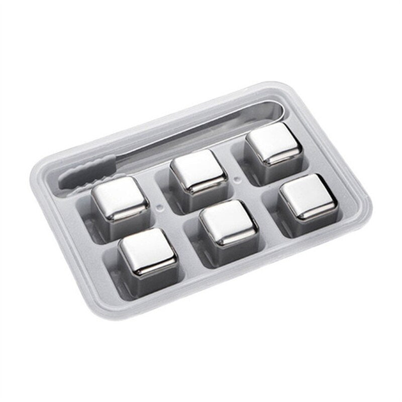 304 Stainless Steel Whiskey Stones Ice Cubes Magic Vodka Wine beer Cooler Bar Natural Whisky Rock Cooler Sipping Chiller Tool