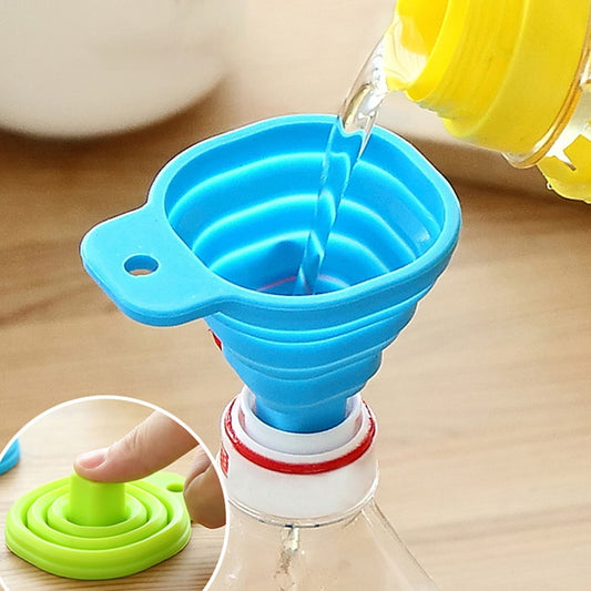 Foldable Funnel Silicone Collapsible Funnel Portable Funnels for Fuel Hopper Collapsible Beer/ Oil Funnels Kitchen Tools