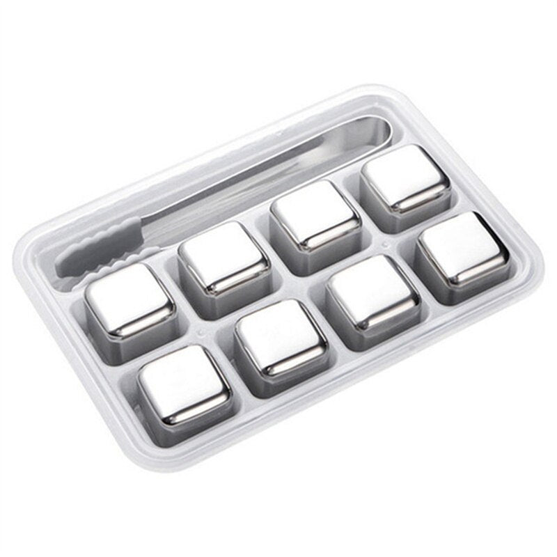 304 Stainless Steel Whiskey Stones Ice Cubes Magic Vodka Wine beer Cooler Bar Natural Whisky Rock Cooler Sipping Chiller Tool