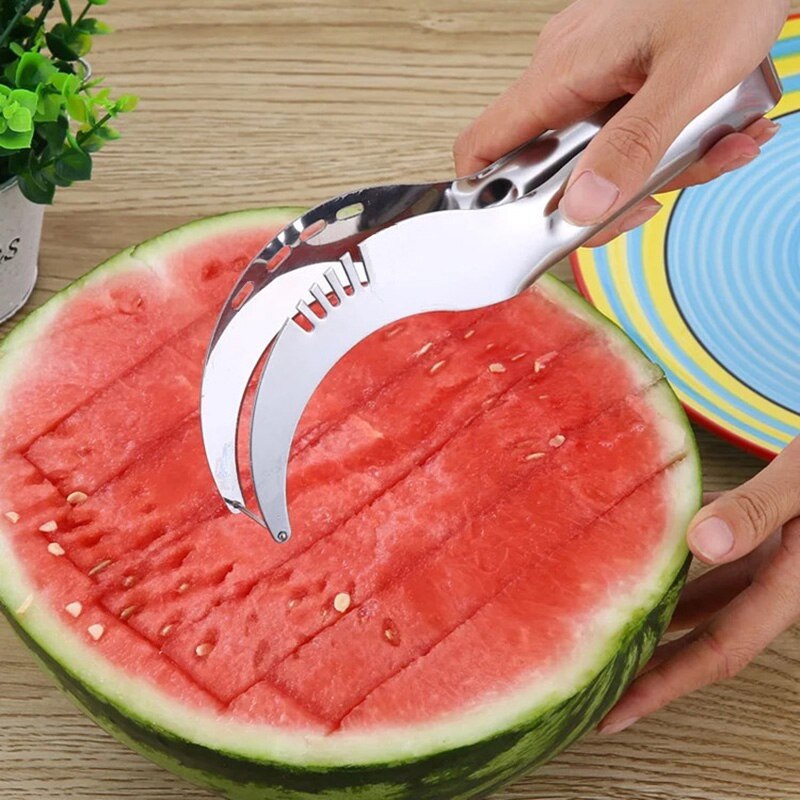 Watermelon Cutter Home Gadgets Stainless Steel Watermelon Artifact Slicing Knife Corer Fruit And Vegetable Kitchen Accessories