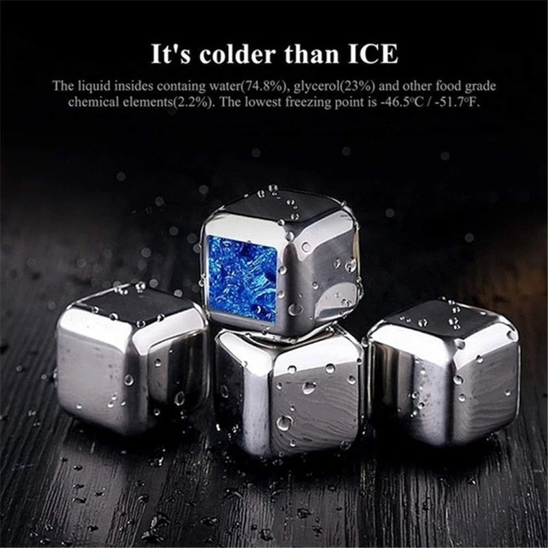 304 Stainless Steel Whiskey Stones Ice Cubes Magic Vodka Wine beer Cooler Bar Natural Whisky Rock Cooler Sipping Chiller Tool