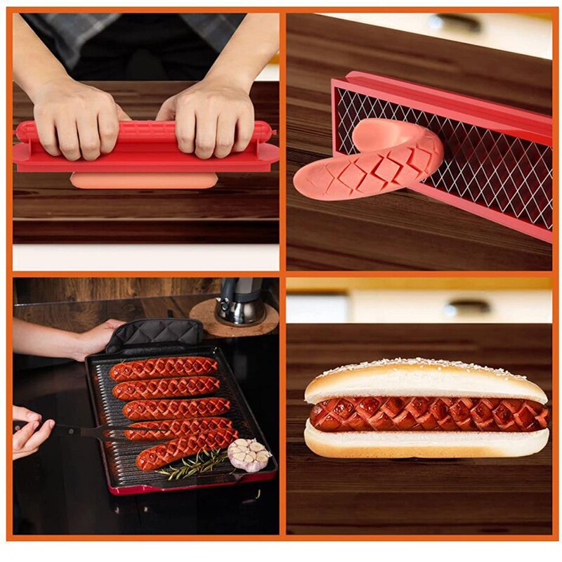 Hot dog Slicer Hot Dogs Cutter Tool Sausage Slicers Portable Lightweight Slot Dog Cutter Tool For Outdoor BBQ