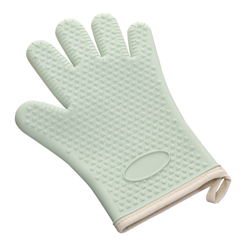 1 hand Bake Silicone Gloves Microwave Oven Baking Gloves Kitchen Anti-scald Anti-slip Silicone BBQ Oven Pot Holder Mitt Kitchen