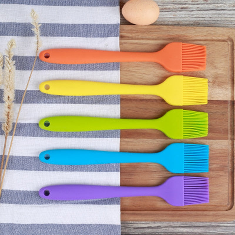 1PCS Silicone BBQ Oil Brush Basting Brush DIY Cake Bread Butter Baking Brushes Kitchen Cooking Barbecue Accessories BBQ Tools