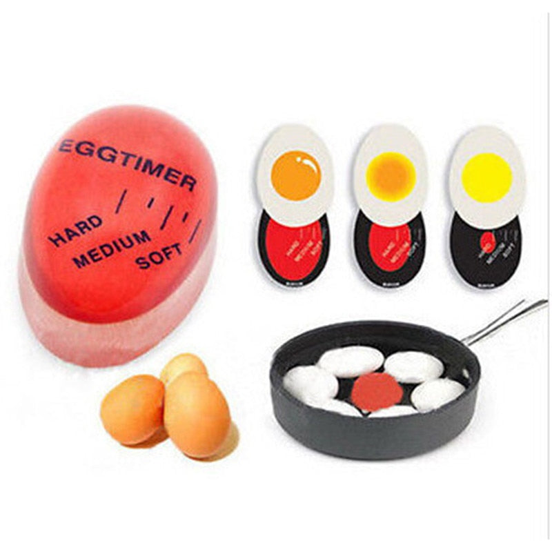 MOONBIFFY Egg Perfect Color Changing Timer Kitchen Supplies Egg Boiled Cooking Helper Timer Cooking Eco-Friendly Resin Eggtimer