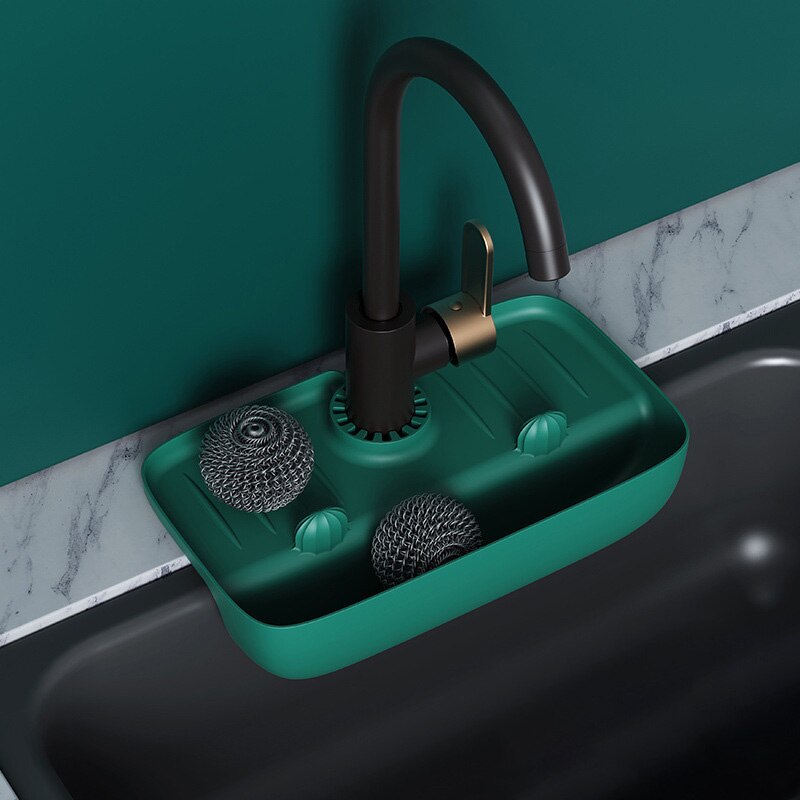 Faucet Mat for Kitchen Sink Splash Drain Pad Faucet Splash Catcher Countertop Protector for Bathroom Soap Drainer Tray