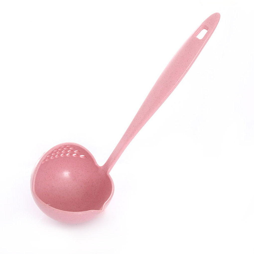 New Soup Spoon Long Handle Kitchen Strainer Solid Color Cooking Colander Kitchen Scoop Plastic Tableware Colander Hot